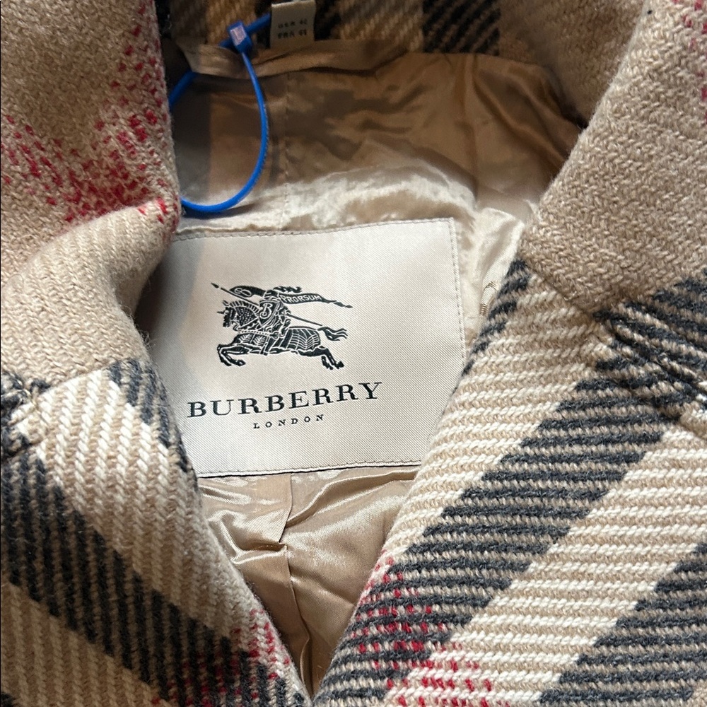 Authentic Burberry Beige and Black Checkered Jacket -Original price $1350) - Picture 12 of 12